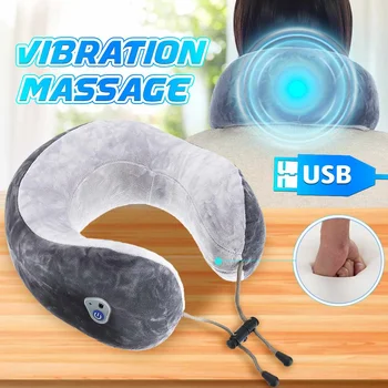 

Electric Neck Massager Outdoor U Shape Vibration Massage Pillow Cervical Vertebra Massager Portable Massage Cushion Pillow