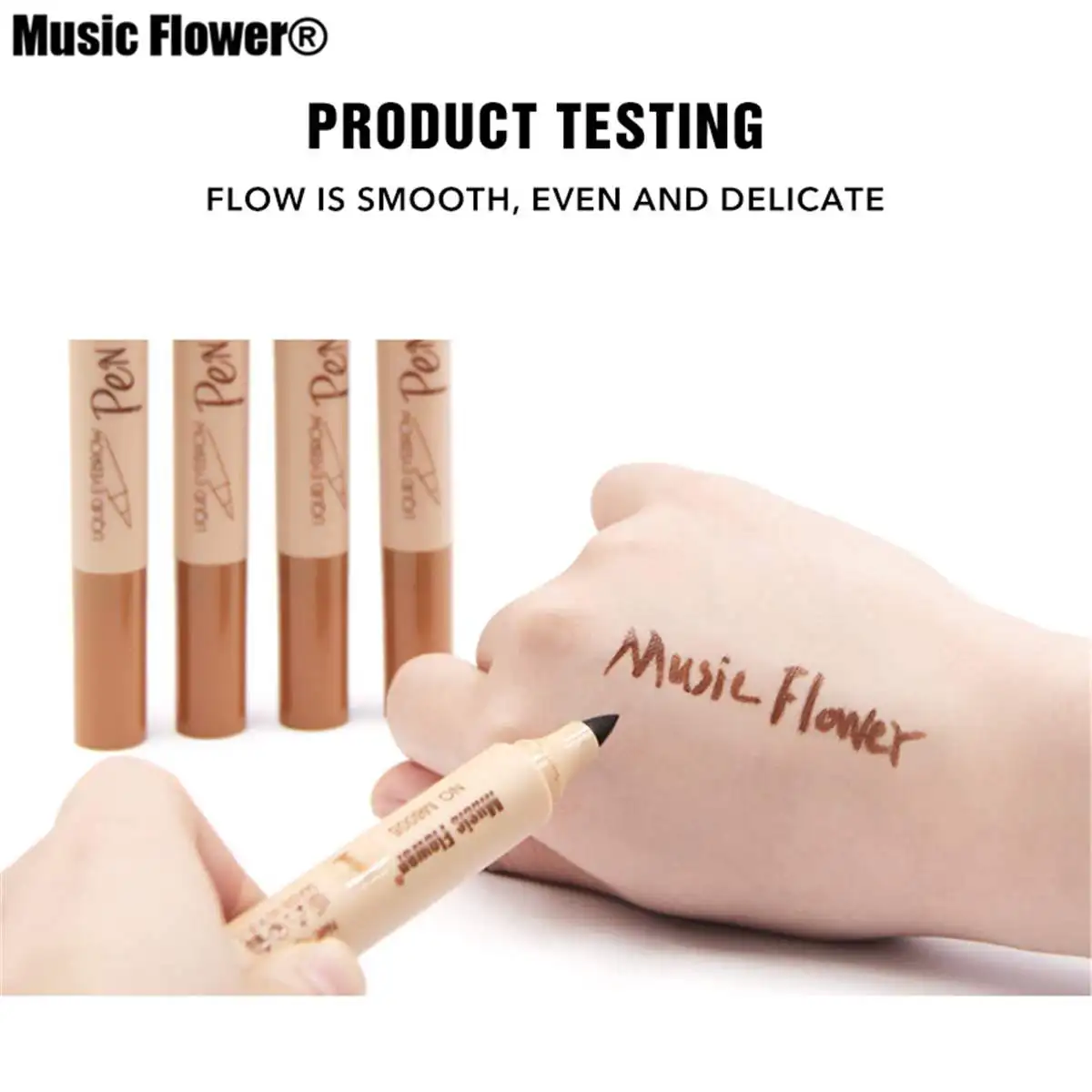 Music Flower 2 в 1 Водостойкий карандаш для бровей+ набор пудры для бровей 24H стойкий Макияж Косметика