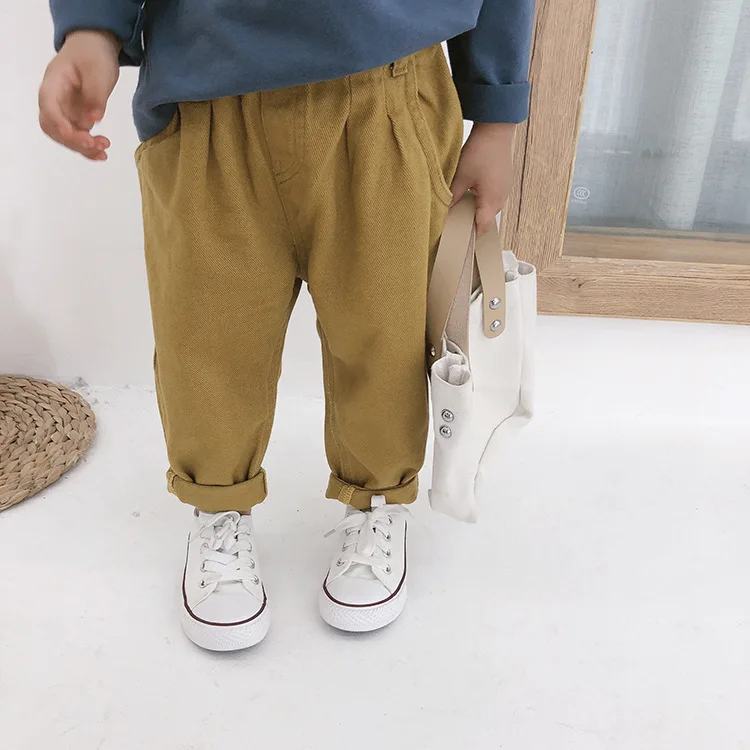 Spring Autumn boys girls 3 colors Cargo Pants kids casual all-match trousers 1-7Y