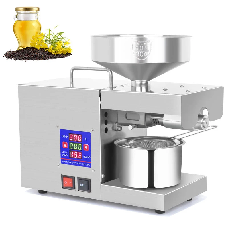 Commercial Home Oil Press Peanut Soy Bean Linseed Oil Presser Digital Intelligence Hot Cold Oil Extraction Machine