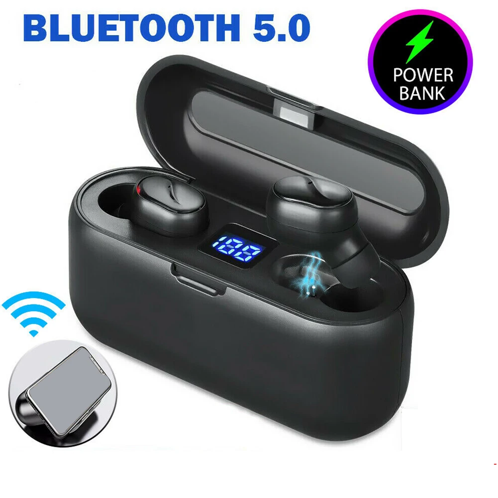 Портативные Bluetooth наушники Автоматическое Сопряжение Мини цифровой дисплей Водонепроницаемый микрофон ABS беспроводной стерео эргономичный Спорт
