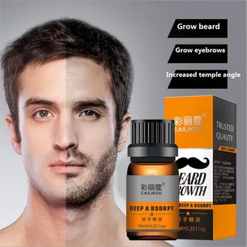 

10ML Men Beard Growth Oil Soften Hair Growth Nourishing Enhancer Beard Wax Balm Moustache Oil Leave-In Conditioner Beard Care