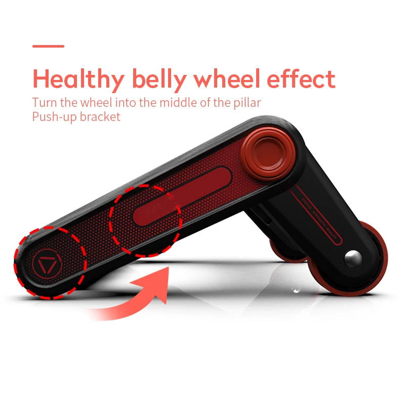 Abdominal ABS Wheel Wheel Push-up Trainer Stretching Elastic Abdominal Resistance Dragging Tool Multi-function Exercise Fitness