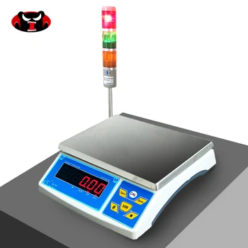 

Industrial Digital Bench Scale Electronic Balance 30kg 1g Checkweighter Sound and Three Color Light Alarm Weighing Machine
