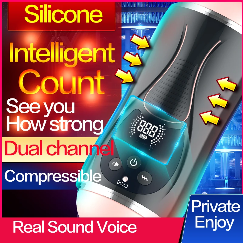 Мужской мастурбатор со счетом Вагина с двумя каналами секс машина оральные