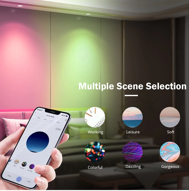 Acheter AIMENGTE E14/GU10/E27 LED ampoules Spot variable RGBCW WiFi lampe  pour Apple Homekit