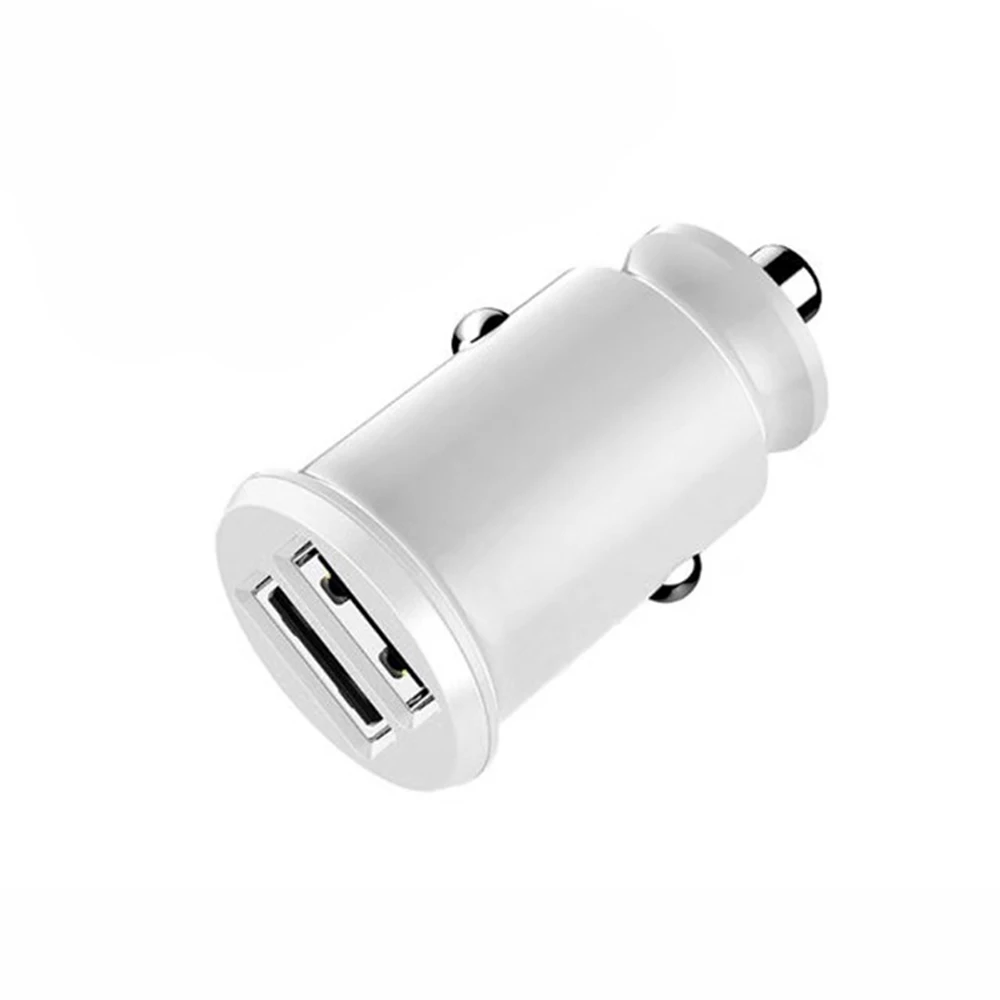 Маленький Переходник USB для зарядки в машине 3.1A с цифровым светодиодный дисплей Универсальный двойной USB телефон автомобильное зарядное устройство