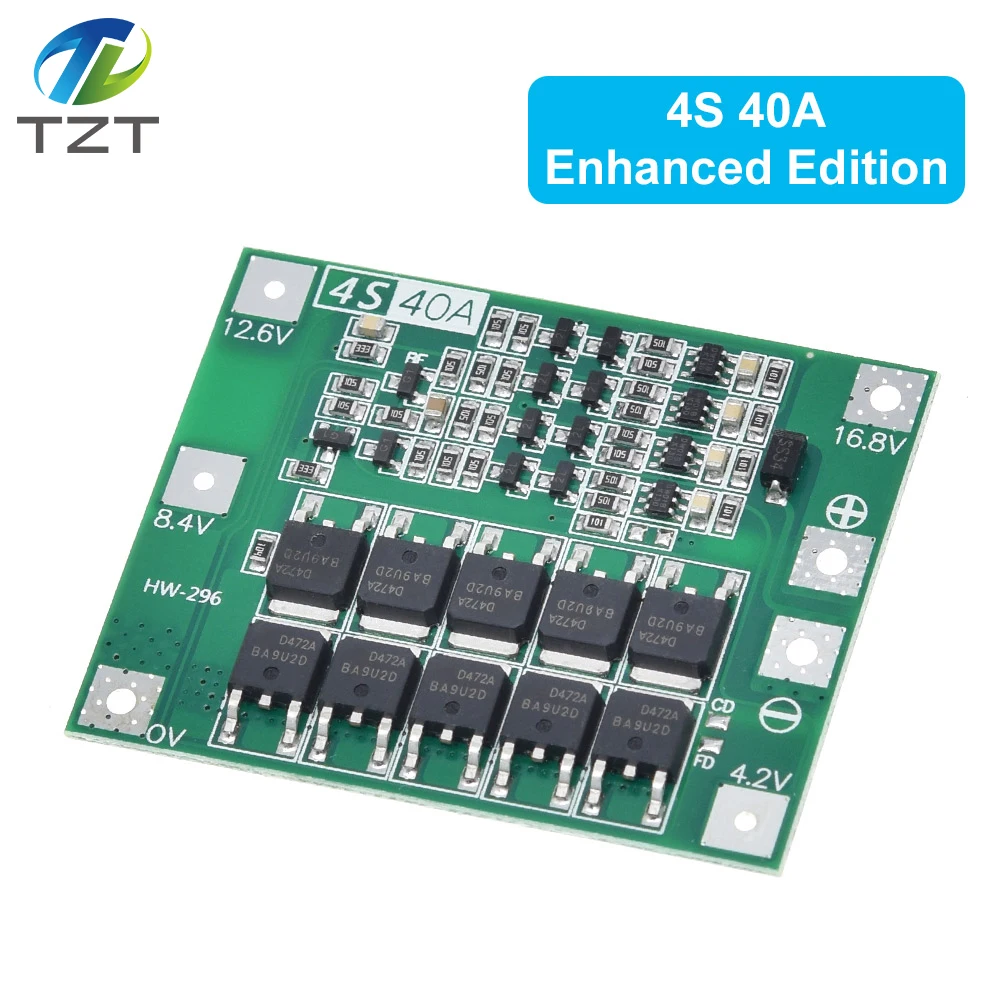 4S 40A литий ионный Батарея 18650 Зарядное устройство PCB плата защиты BMS с балансом для