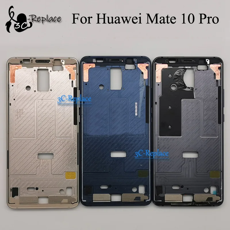 Б/у для Huawei Mate 10 Pro BLA-TL00 BLA-L09 спереди Корпус шасси пластина ЖК-дисплей Дисплей Лицевая панель на переднюю раму