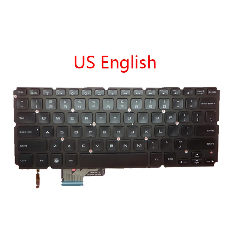 Клавиатура для ноутбука Dell для XPS 14 L421X 15 L521X с подсветкой американский английский Таиланд ti Испанский SP бразильский BR 083FHX 0RN3GP 0X54FH