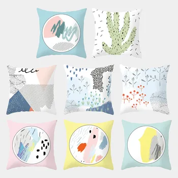 

Abstract Painting Decorative Pillowcase Polyester Cushion Cover Throw Pillow Sofa Bedroom Cushion Cover Home Decoration