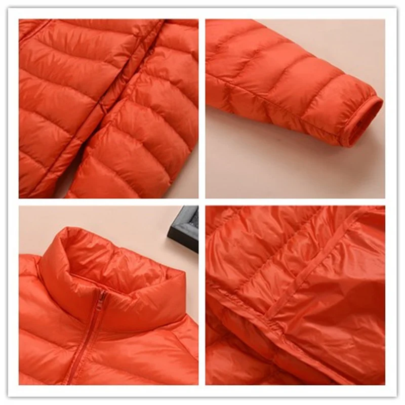 2021 Men Down Jacket Autumn winter Ultra Lightweight Waterproof Packable Windproof 85% Stand Collar Down Coat Large Size Jackets