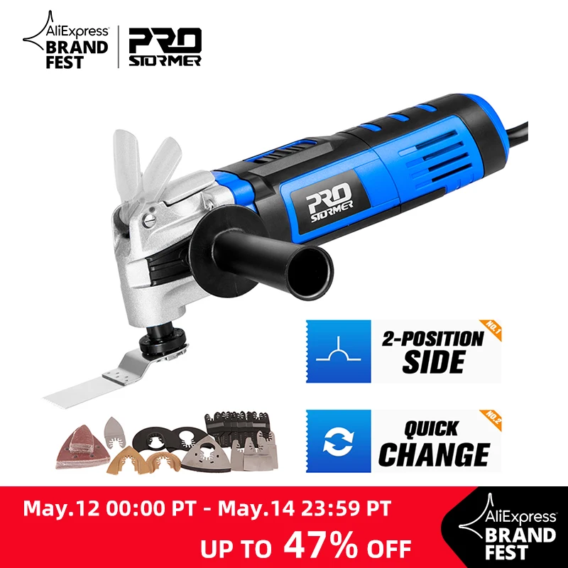 Multifunction Tool Oscillating Multi-Tools Variable Speed Renovator Electric Home Decoration Trimmer Electric Saw by PROSTORMER