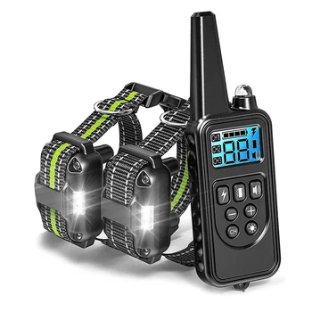 

800m Electric Dog Training Collar with LCD Display Pet Remote Control Waterproof Rechargeable Collars for Shock Vibration Sound