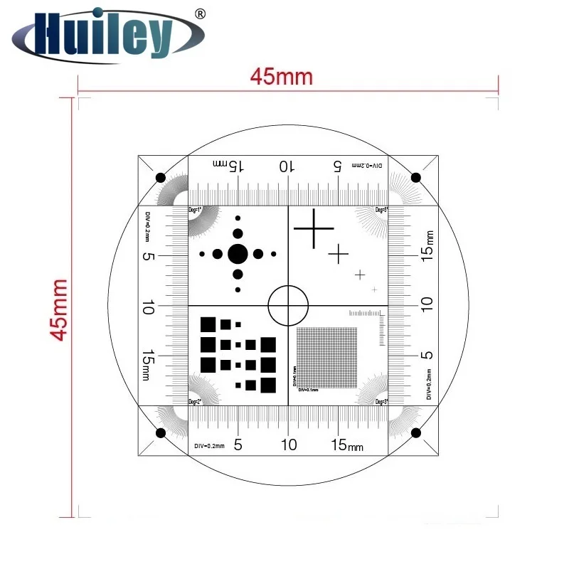 Microscope Calibration Transparent Flexible Film PET Microscope Micrometer Ruler Measurement Net Scales Dots Cross Line Reticle microscope micrometer