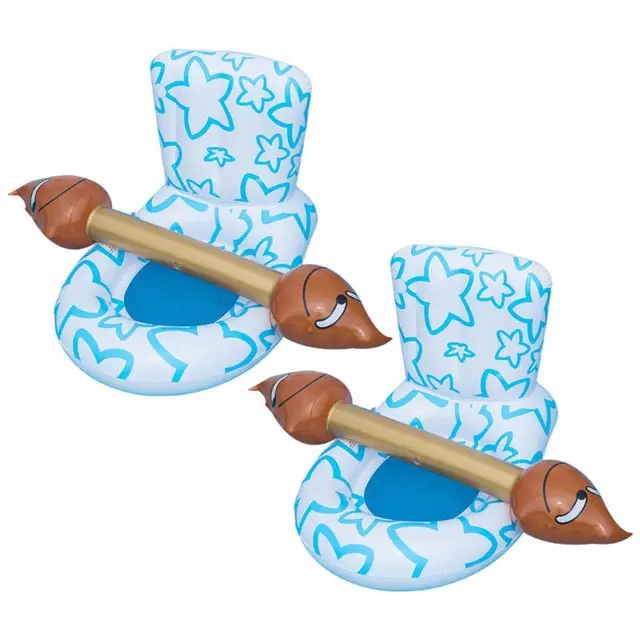 Swimming Pool Inflatable Floating Toilet Mount Chair with Blow Bar Funny Adult 63HE 1