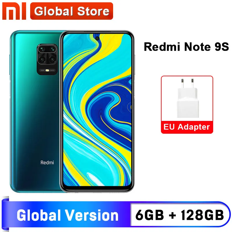 Global Version Xiaomi Redmi Note 9S 6GB 128GB Smartphone Snapdragon 720G Octa core 5020 mAh 48MP Quad Camera