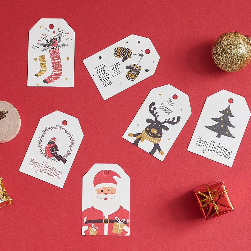 50 шт./лот, веселые бирки для рождественских подарков, сделай сам, уникальный декор в виде рождественской елки, бирка с надписью «JOY TO WORLD», маленькая гирлянда для открыток, этикетка для рукоделия, вечерние украшения