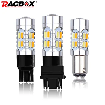 

2pcs T20 T25 1157 7443 3157 BAY15D 5630 20SMD LED Turn Signal Light White Amber Dual Color 3500k 6000K External DRL 12V 800Lm