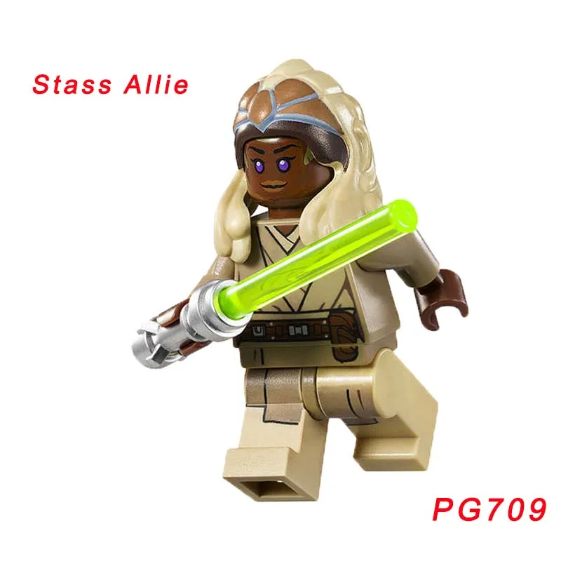 pg709 Одиночная Звездные войны кирпич Lando Calrissian Stass Allie Джар Бинкс Хан Solo шаак Ти джедайский Консульский Luke Oola строительный блок - Цвет: pg709