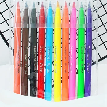 

New Edible Pigment Pen Brush Food Color Pen For Drawing Biscuits Cake Decorating Tools Cake Diy Baking Cake Painting Hook Colori