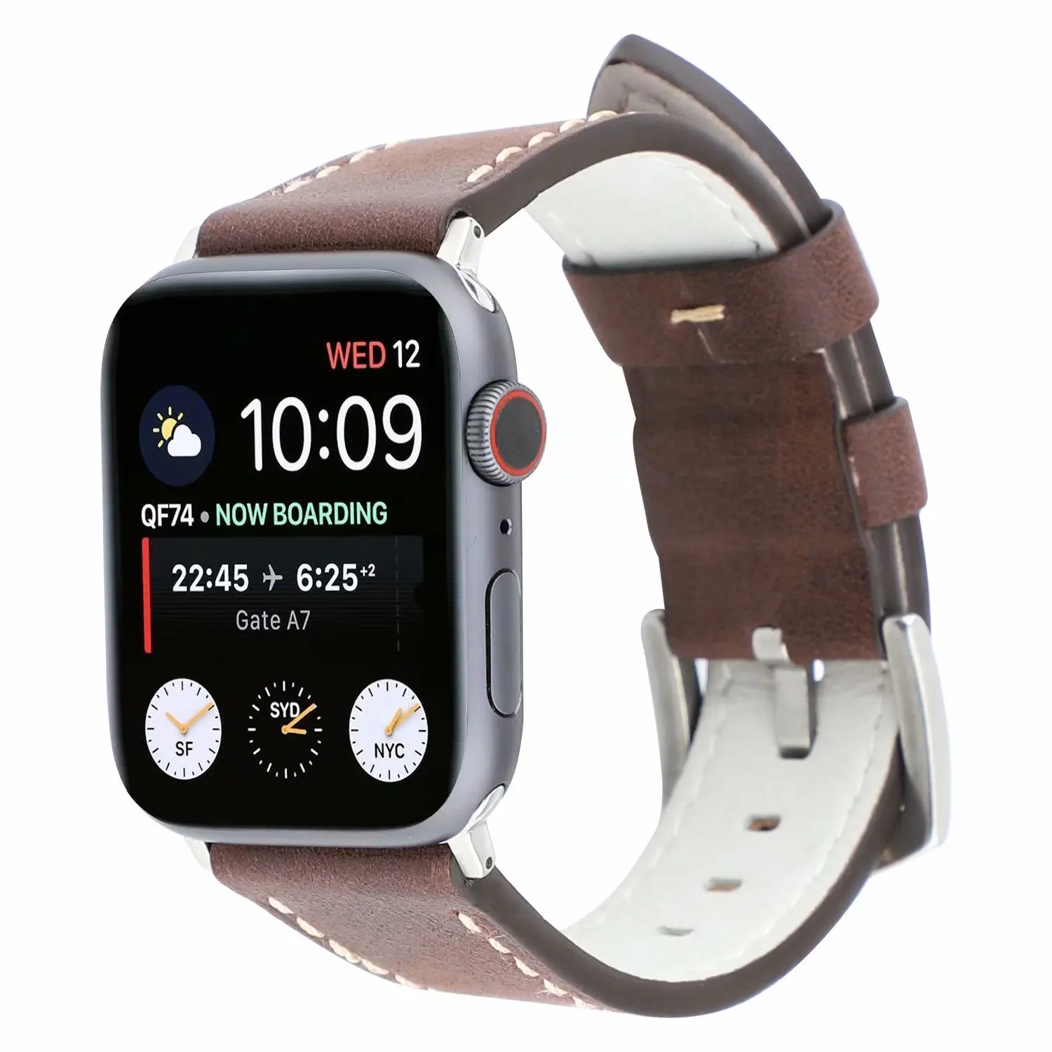 Ремешок для apple watch ремешок из натуральной Кожаный ремешок 38 мм 40 мм 42 44 мм браслет для наручных часов iwatch серии 5/4/3/2/1 браслет аксессуары