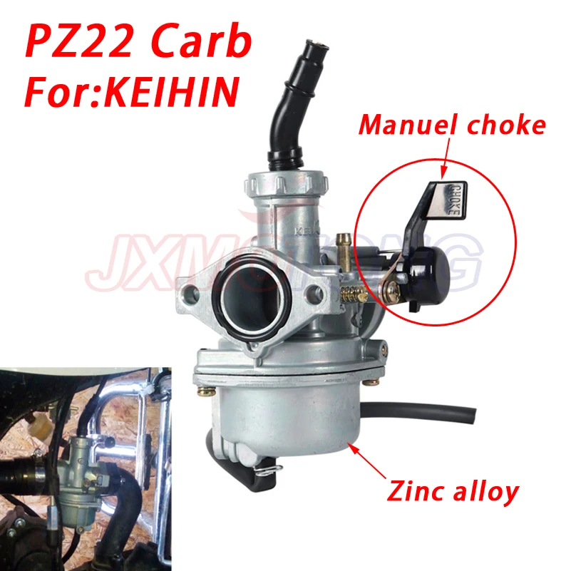 RACING Hand Choke PZ22 22mm Carb Carburetor For CRF70 110 125cc Dirt