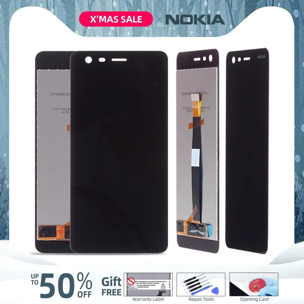 5," Дисплей для Nokia 2, ЖК сенсорный экран, дигитайзер, замена N2 TA-1007 TA-1029 TA-1023 TA-1035 TA-1011 TA