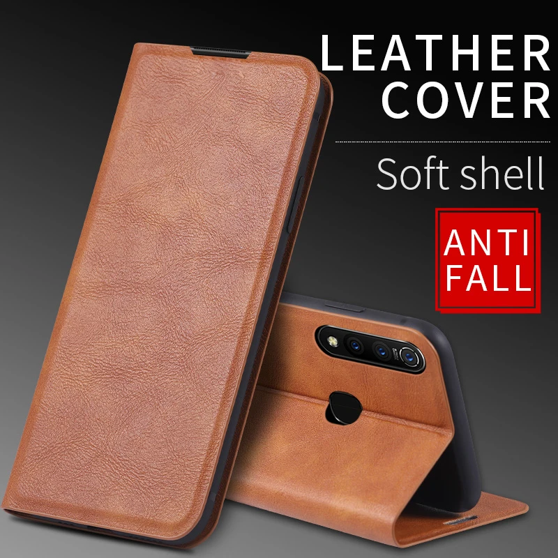 Magnetic Leather Shockproof Case for VIVO Y11 Y12 Y15 Y17 U10 2019 6.35&quot Wallet Flip Back Cover Protective Stand Holder VIVOU10 |