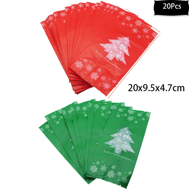 20pcs gift bags Счастливого Рождества фоторамка реквизит Рождественские настольные украшения Navidad праздничные вечерние фоторамки год noel - Цвет: 20pcs gift bags