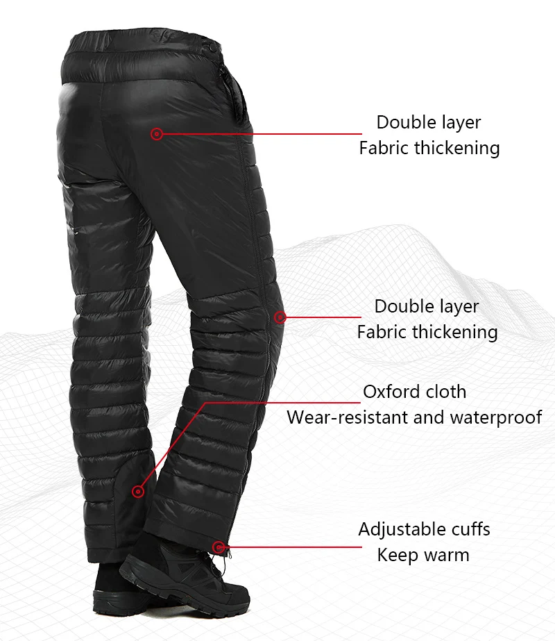 Naturehike белые брюки на гусином пуху для мужчин и женщин, водонепроницаемые теплые брюки для походов, походов, альпинизма, кемпинга, снегозащитные штаны