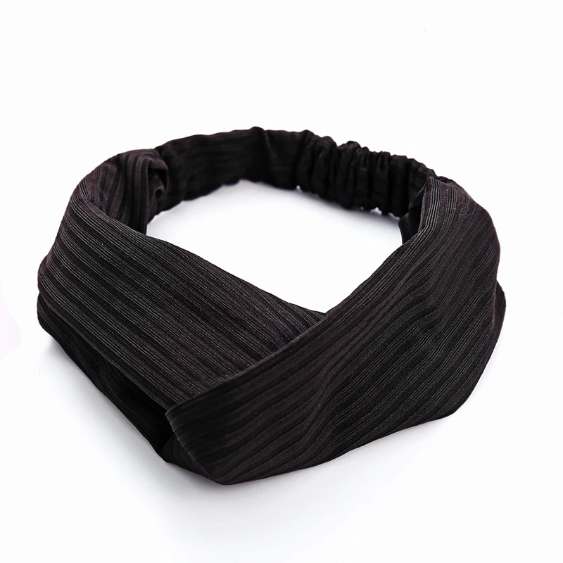 Fashion Winter Headband For Women Elegant Top Knot Head Wrap Turban Headbands Candy Color Hair Accessory - Цвет: 60495