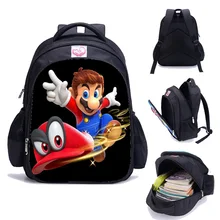 Sac Dos 16 дюймов Аниме Mochila Super Mario рюкзаки для школы подростков девочек путешествия застегивающиеся на молнию школьные сумки Kpop 3D печать книжная сумка