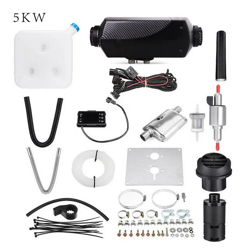 

2/3Kw 5kw 8KW LCD/Knob/Digital Switch Single hole heater with muffler Black plaid and Gray
