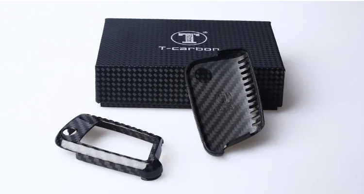 Чехол для ключей автомобиля из углеродного волокна T-carbon качества для Volkswagen Golf 7 MK7 Skoda Octavia A7 Seat Leon Ibiza, чехол для ключей, аксессуары