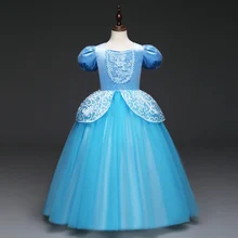 Брендовое платье Золушки для девочек; вечерние платья для торжеств; Детский карнавальный костюм; детское платье принцессы Золушки; одежда с героями мультфильмов