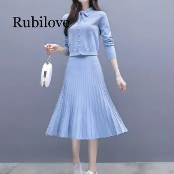 

Autumn blouse knit suit skirt 2019 new women's wool skirt skirt small fragrance sweater skirt two-piece