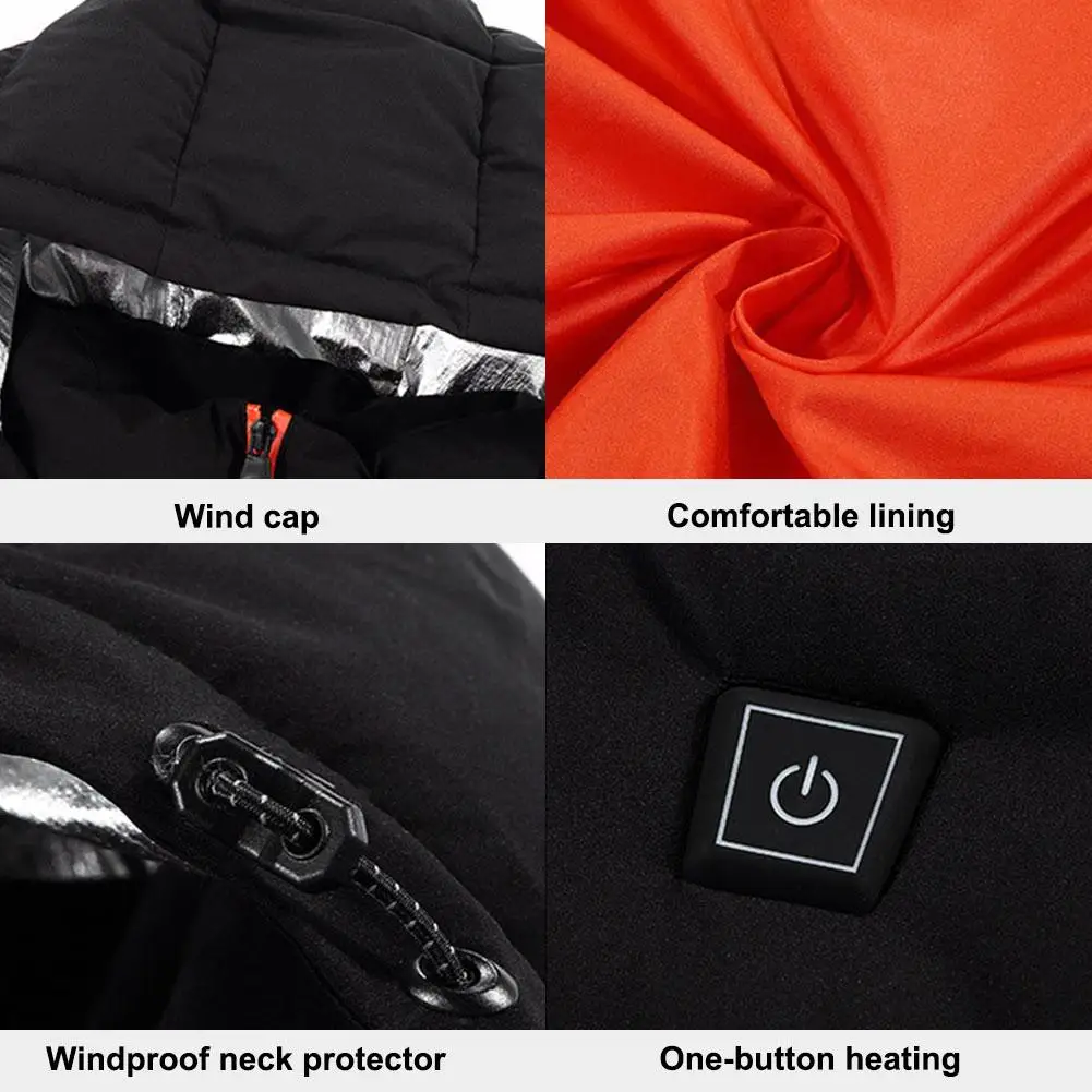  Smart Heating Vest USB Charging Three-speed Temperature Control Warm Clothes Electric Vest