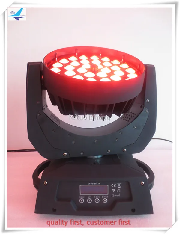 2 шт./Чехол) эффект сценического освещения 36x18 Вт zoom led 36 18 Вт rgbwa uv led wash 6в1 zoom led dmx движущаяся головка с чехол для полета