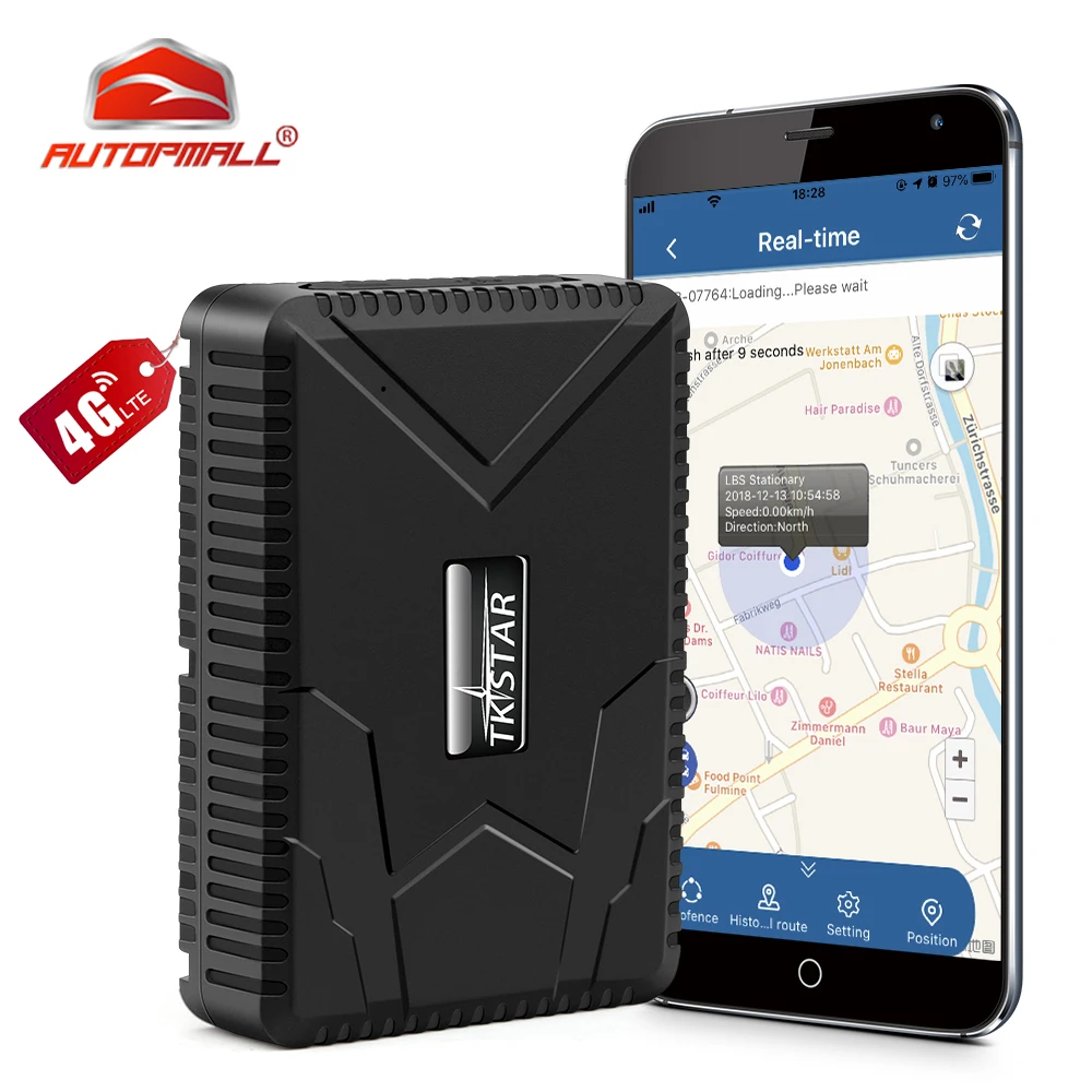 4G Magnetic GPS Tracker for Vehicles Car GPS Locator Real Time GPS Tracker for Car Motorcycles Trucks Vehicles Anti-Lost Waterproof TK915-4G 7800mAh 
