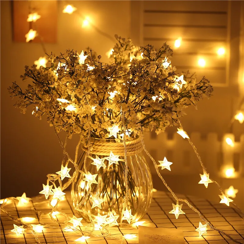 

10m 100 Star Lamp String Christmas Ornaments Christmas Decorations for Home New Year 2020 Christmas Tree Decorations Kerst