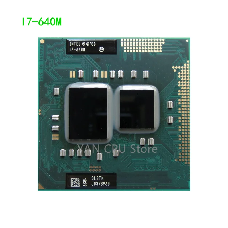 Ноутбук Intel Core i7 640M (4M кэш 2 8 ГГц ~ 3 46 SLBTN ) TDP 35 Вт PGA988 совместимый HM55 HM57 QM57 |