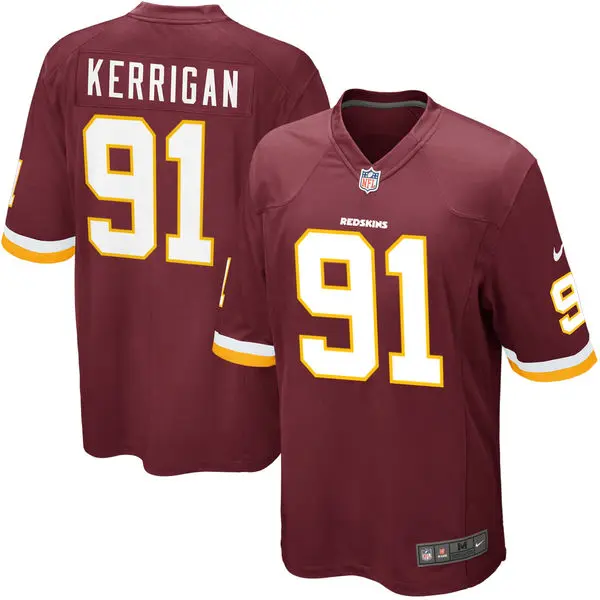 MEN Мужская Новинка, Высококачественная красная Джерси с принтом «Washington Ryan Kerrigan Redskins» - Цвет: MEN