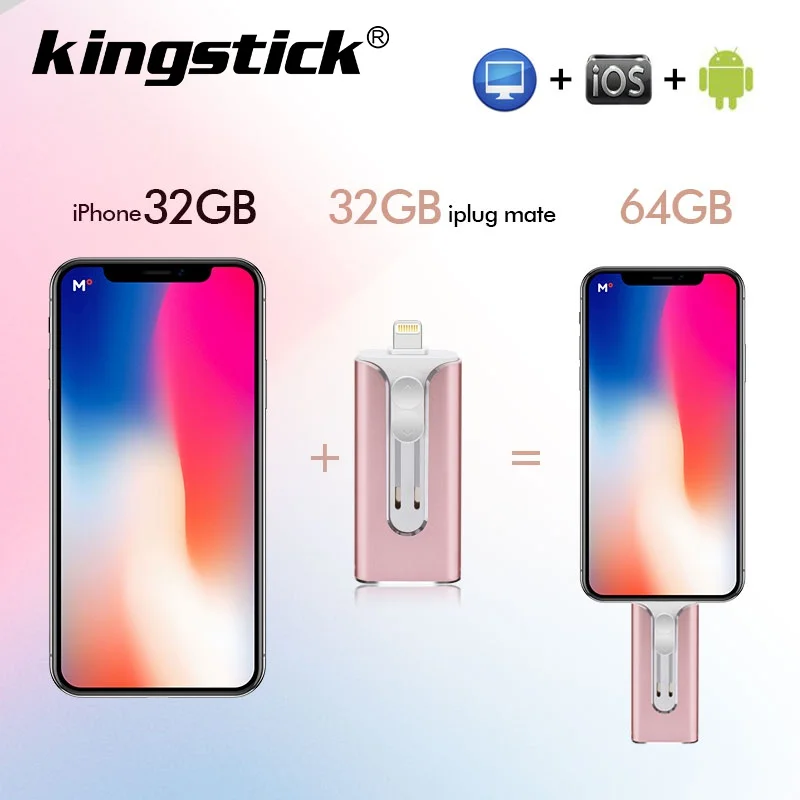 USB Flash Drive For iPhone X/8/7/7 Plus/6/6s/5/SE/ipad OTG Pen Drive HD Memory Stick 8GB 16GB 32GB 64GB 128GB Pendrive usb 2.0