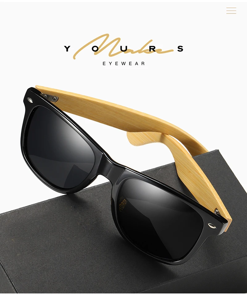 Винтажные деревянные поляризационные солнцезащитные очки для мужчин и женщин, бамбуковые Квадратные Солнцезащитные очки, UV400, очки, Ретро стиль