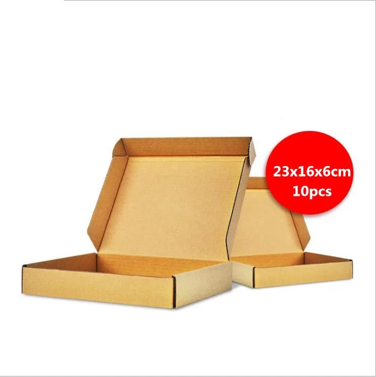 Розничная продажа 23*16*6 см 10 шт./партия коричневая бумага крафт-коробка почтовый