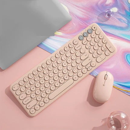 B.O.W  Recharging Bluetooth Wireless Keyboard, Stable 2.4Ghz &BT Dual Mode Quiet Typing 96 Key 3 Devices Connected Keyboard and mouse