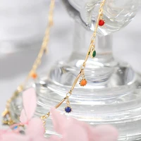 Fashion Simple Candy Color Tassel Necklace for Women Aesthetic All-match Pendant Jewelry Choker Neck Accessories Gift Chain - Image 5