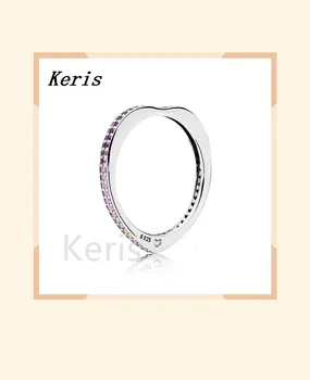 

100%prata esterlina 1:1 197095 nrpmx facial-iris arcos de amor anel original feminino moda ioias