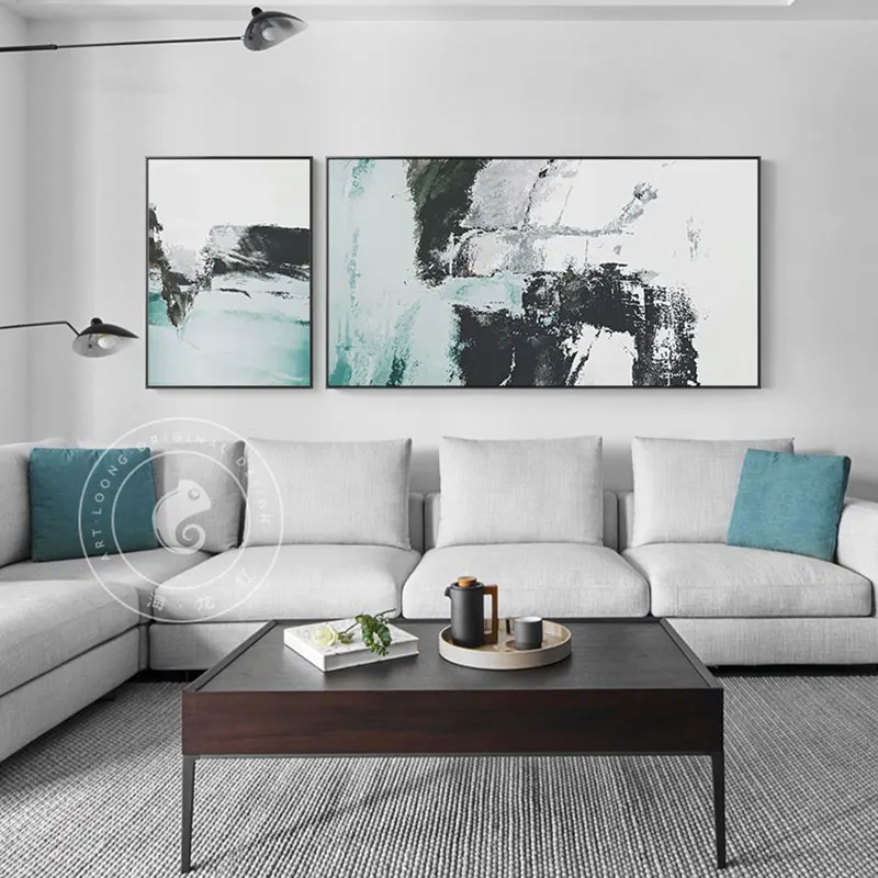 Arte De Pared Abstracto Lienzo Hermoso Color Mezclado Poster